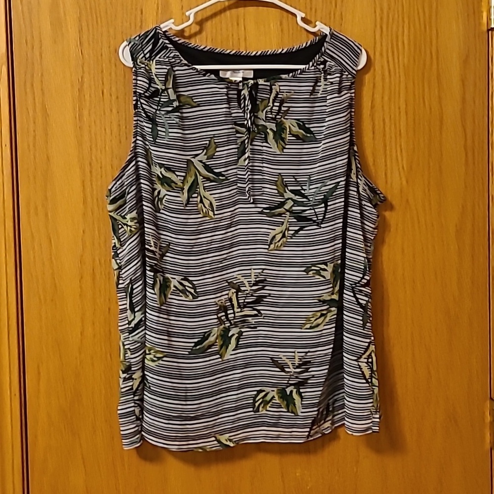 Cj Banks Striped Leaf Tank